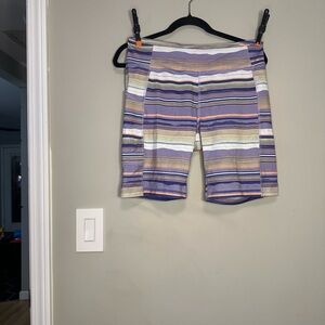 Columbia Multicolor Striped Women's Bike Shorts